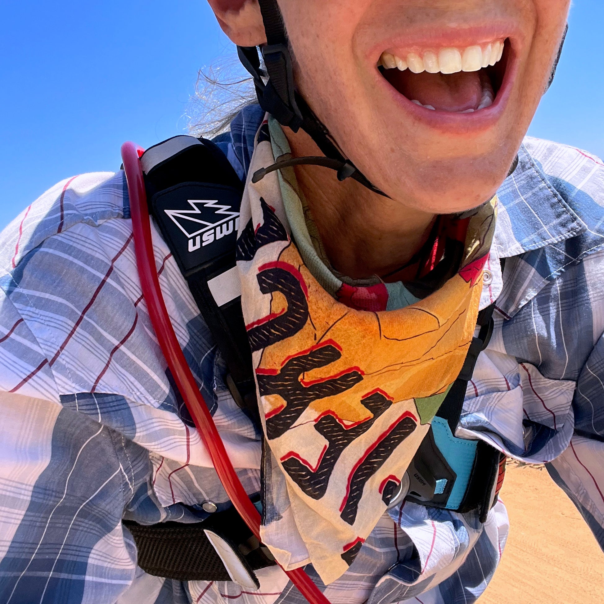 bandana and mountain bike helmet images Fancy Fresh Bandana – FierceHazel