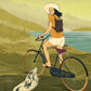 Fierce Hazel Vintage Inspired Beach Cruiser Cyclist Poster