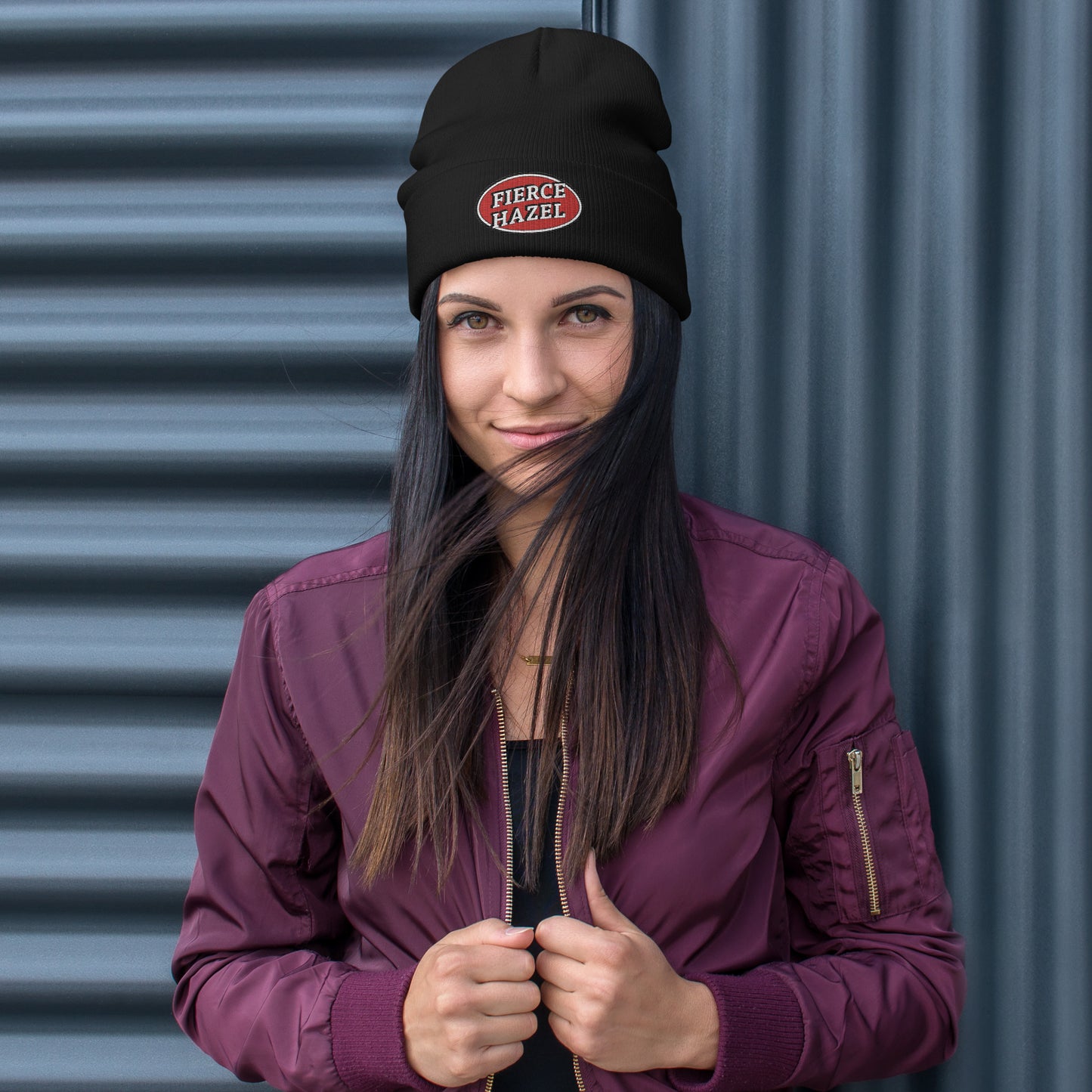 Fierce Hazel Embroidered Beanie