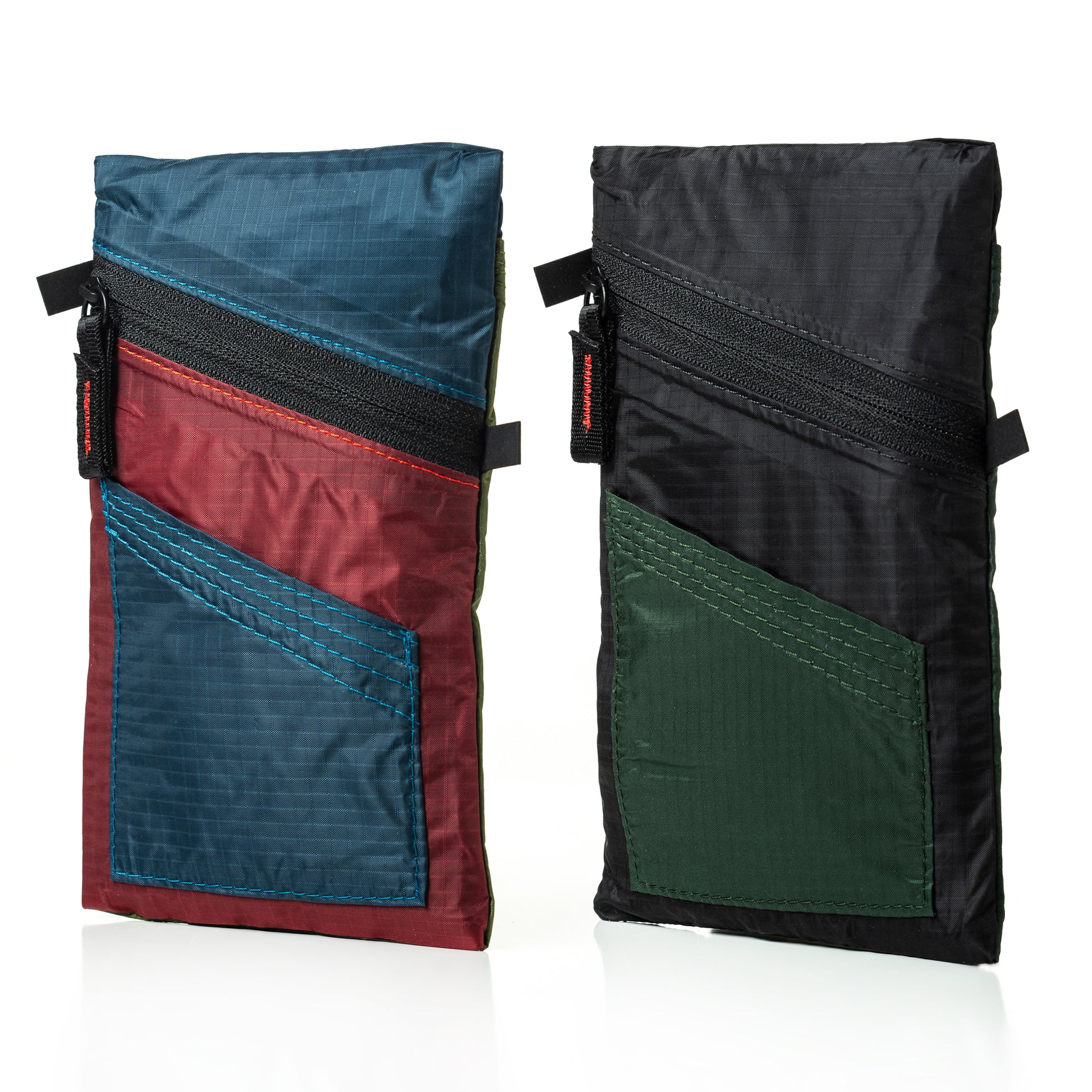 Two color options of Fierce Hazel Echelon Ultralightweight weatherproof seam-sealed cycling pouch sustainable zipper phone pouch 30D PU + silicon-coated nylon